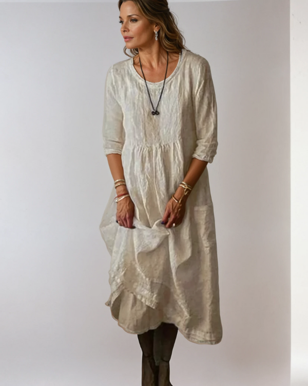 Stylish women's dress with 3/4 sleeves | Midi 0