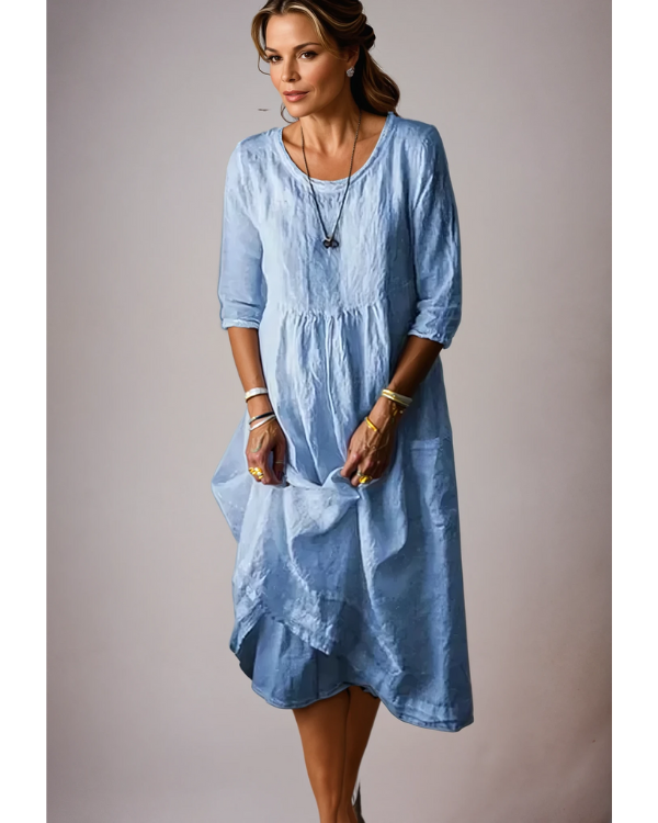 Stylish women's dress with 3/4 sleeves | Midi 1