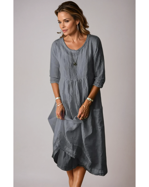 Stylish women's dress with 3/4 sleeves | Midi 2