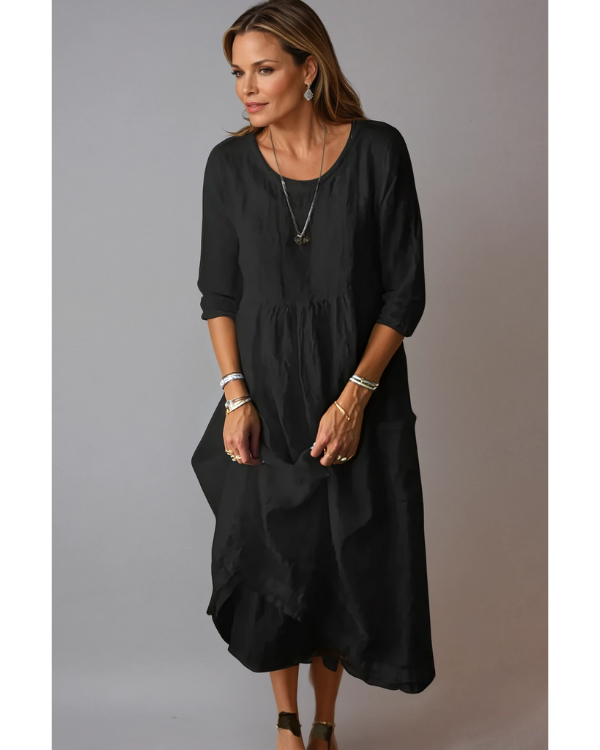 Stylish women's dress with 3/4 sleeves | Midi 3
