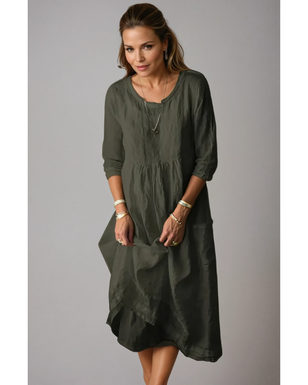 Stylish women's dress with 3/4 sleeves | Midi 4