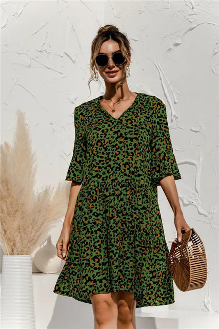 Summer dress with a deep waist for women | Mini 2