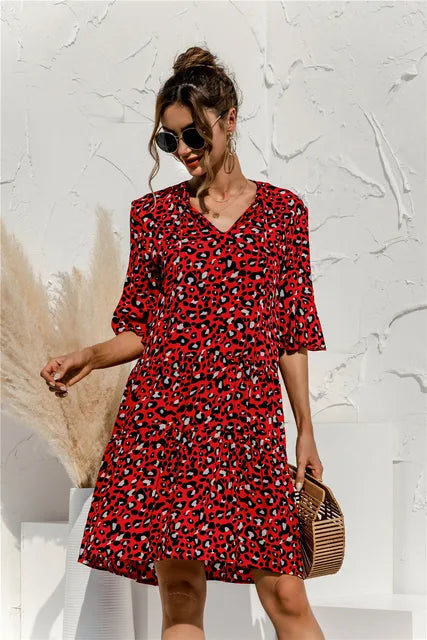 Summer dress with a deep waist for women | Mini 3