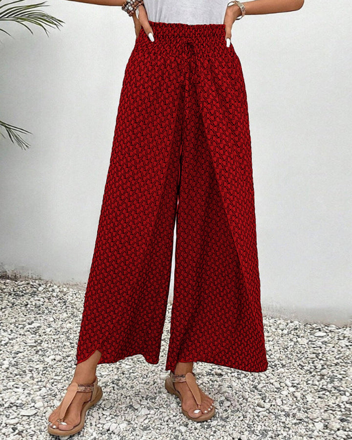 Summer pants with a high waist for women | Geometric pressure 6