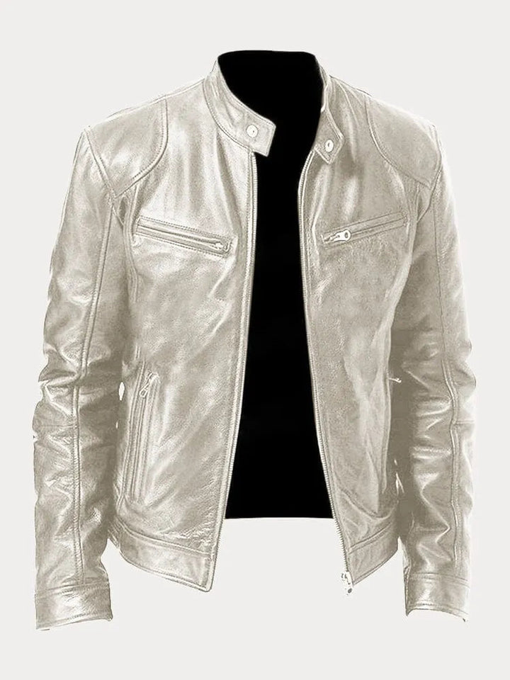 Sven | Tough leather biker jacket in multiple colors 4