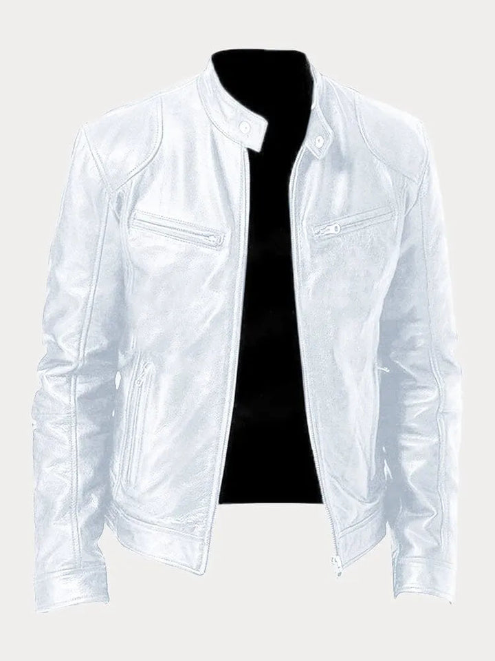 Sven | Tough leather biker jacket in multiple colors 7