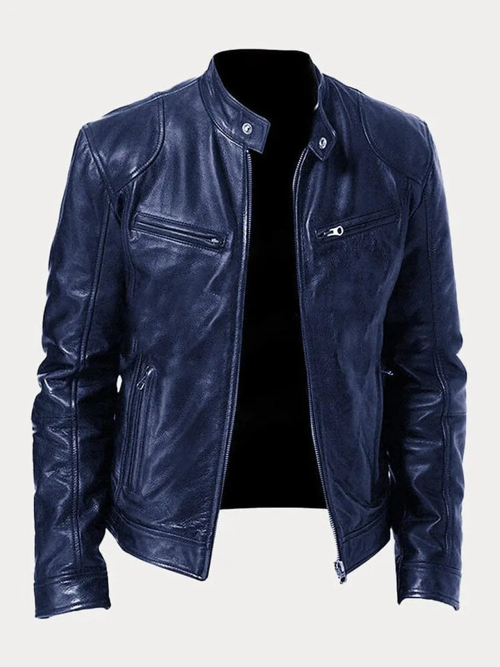 Sven | Tough leather biker jacket in multiple colors 8
