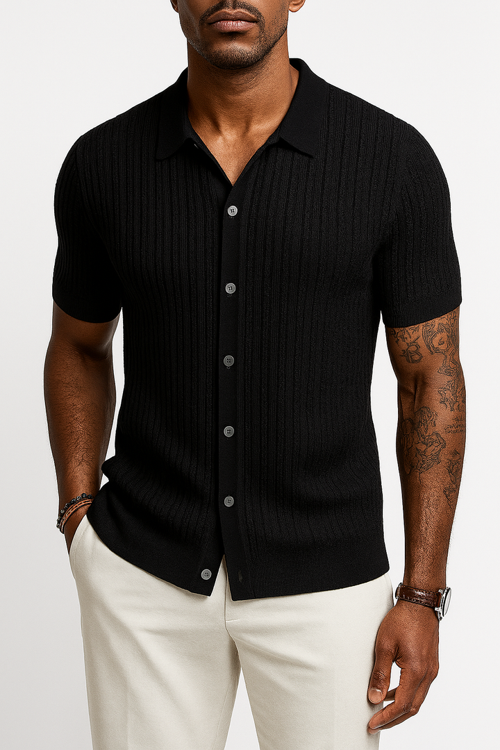 Men’s Short Sleeve Button Shirt | Evening Casual