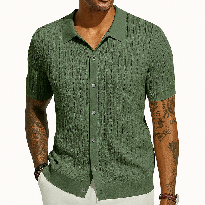 Men’s Short Sleeve Button Shirt | Evening Casual