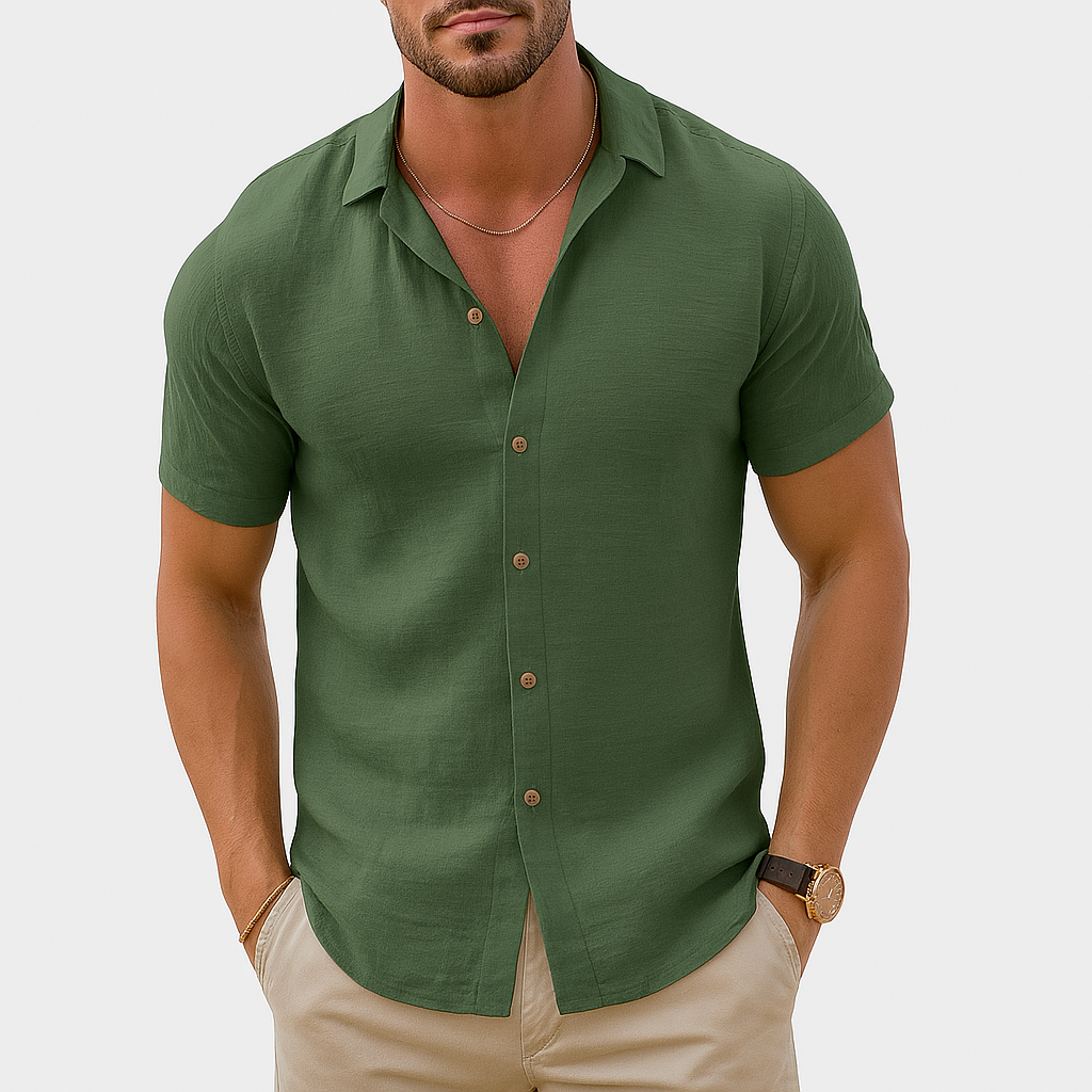 Men’s Short Sleeve Button Shirt | Relaxed Summer