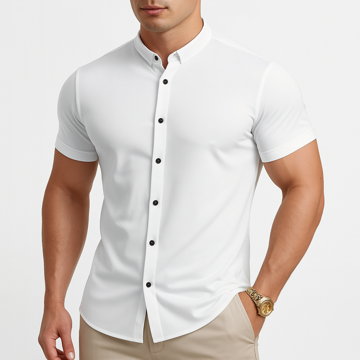Men’s Slim Fit Short Sleeve Shirt | Casual Smart