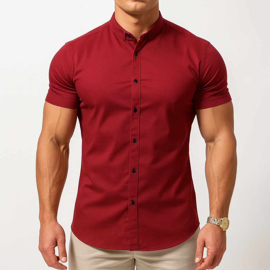 Men’s Slim Fit Short Sleeve Shirt | Casual Smart