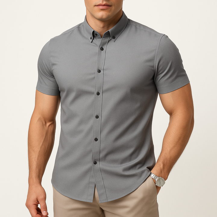 Men’s Slim Fit Short Sleeve Shirt | Casual Smart