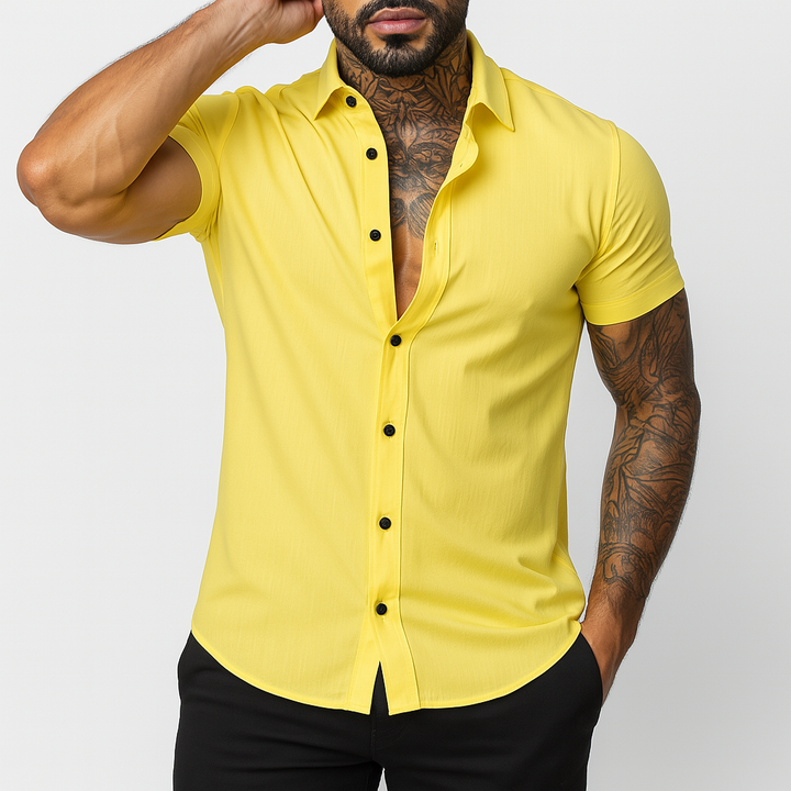 Men’s Slim Fit Short Sleeve Shirt | Casual Smart