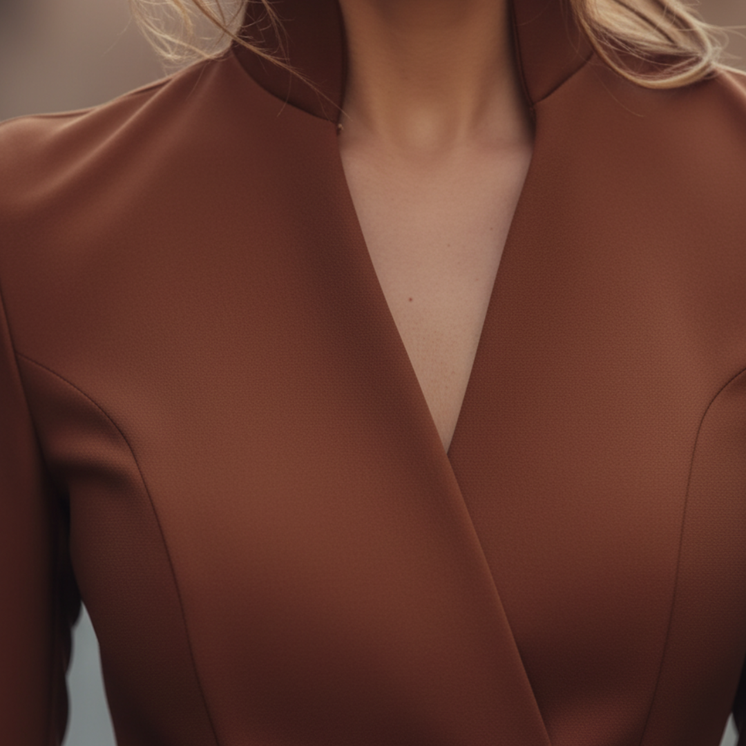 Clara | Women's Wrap Midi Dress Belted V Neck
