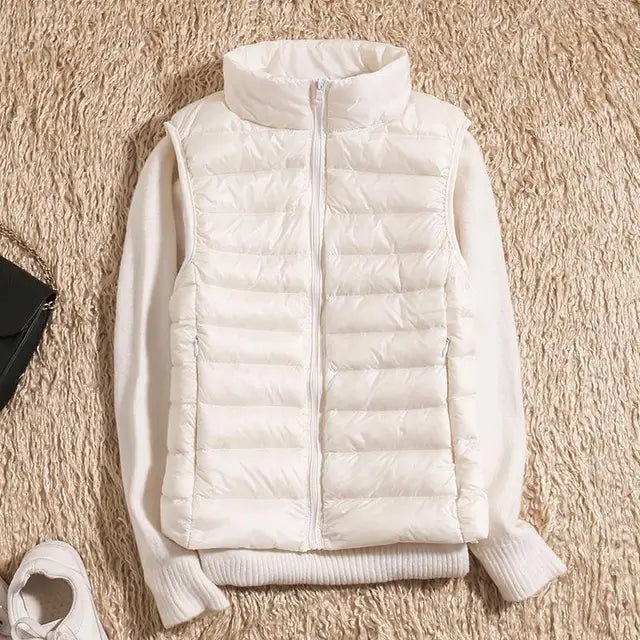 Ultra Light Down Vest - Women's Sleeveless Puffer, Warm and Lightweight Layer 8