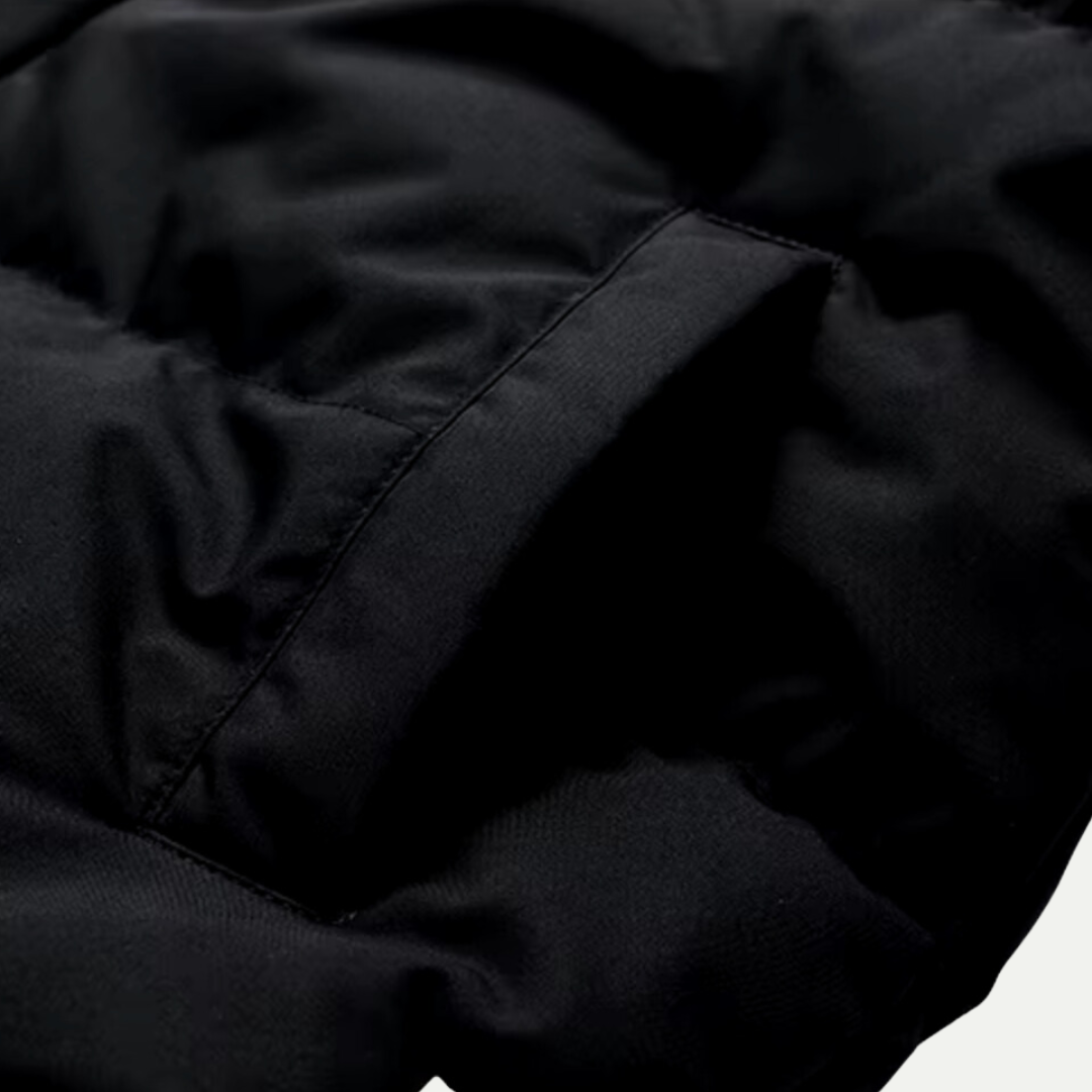 Hooded Puffer Parka with Clean Silhouette for Men