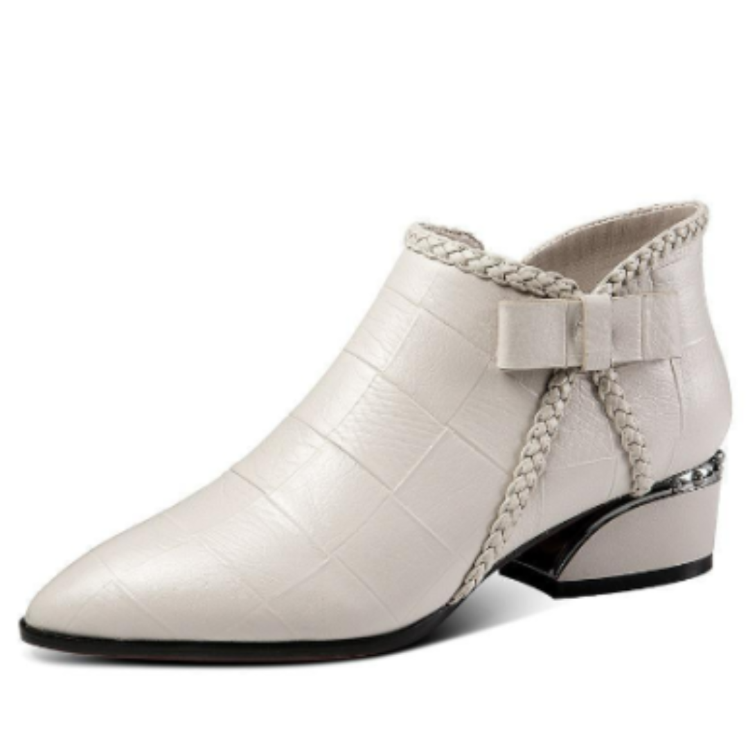 Ankle Boots with Low Heel and Clean Silhouette for Women