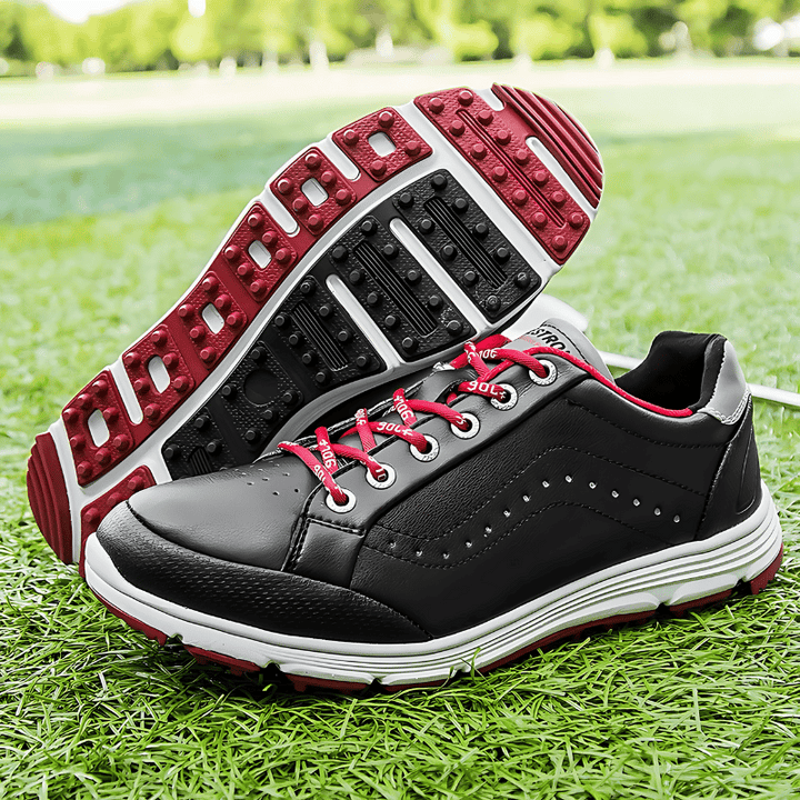 Golf Shoes with Integrated Spikes and Athletic Design for Men