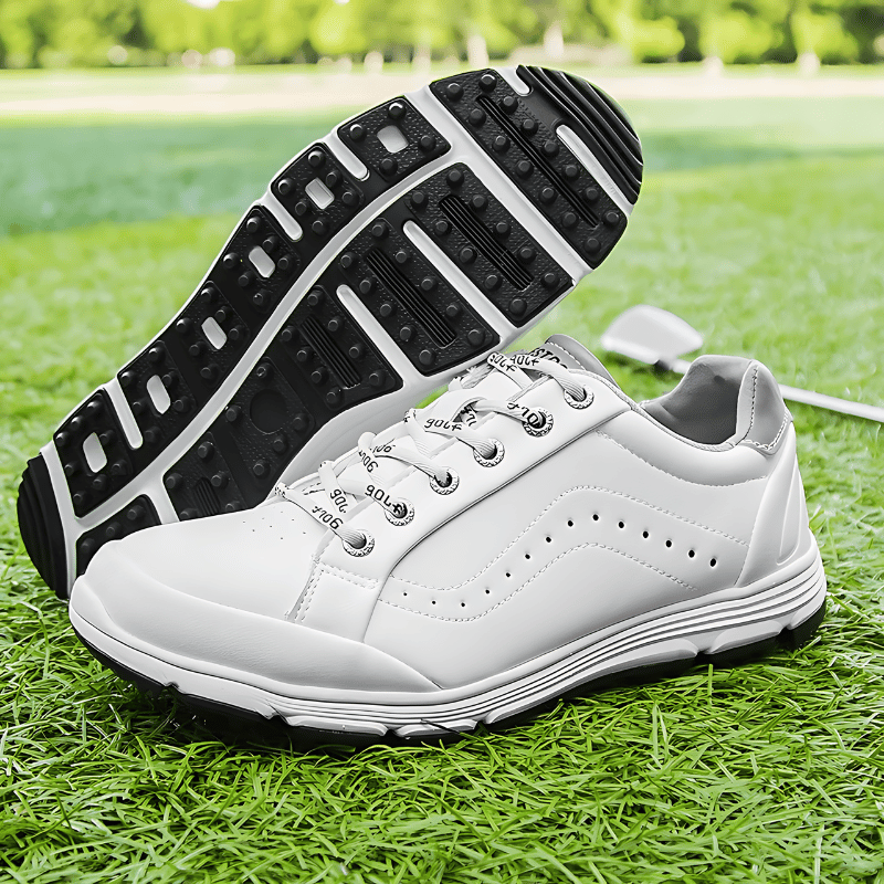 Golf Shoes with Integrated Spikes and Athletic Design for Men