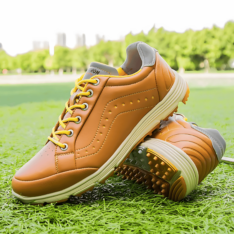 Golf Shoes with Integrated Spikes and Athletic Design for Men