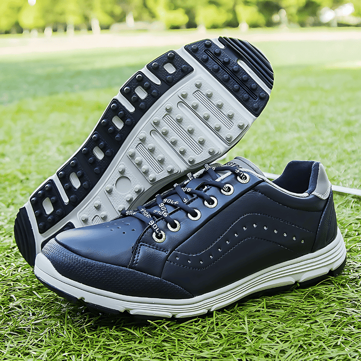 Golf Shoes with Integrated Spikes and Athletic Design for Men