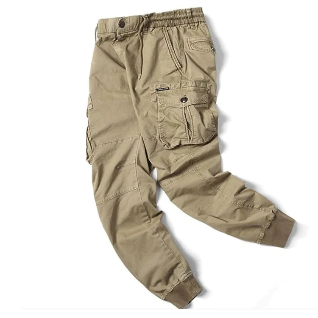 Utility Cargo Pants with Tapered Leg and Pocket Design for Men