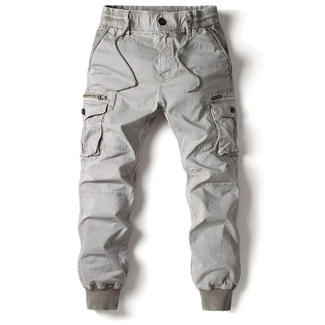 Utility Cargo Pants with Tapered Leg and Pocket Design for Men
