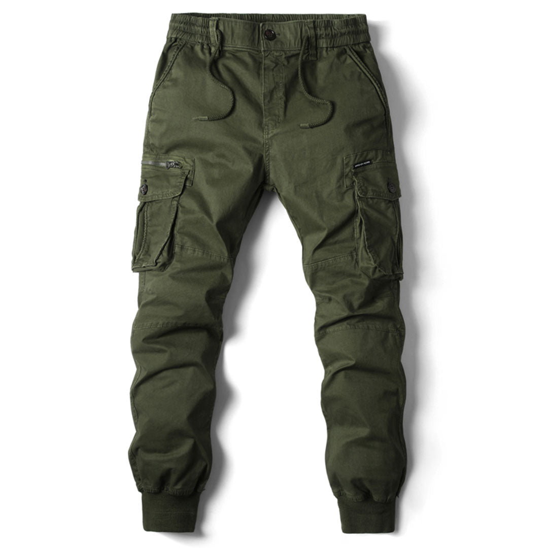 Utility Cargo Pants with Tapered Leg and Pocket Design for Men