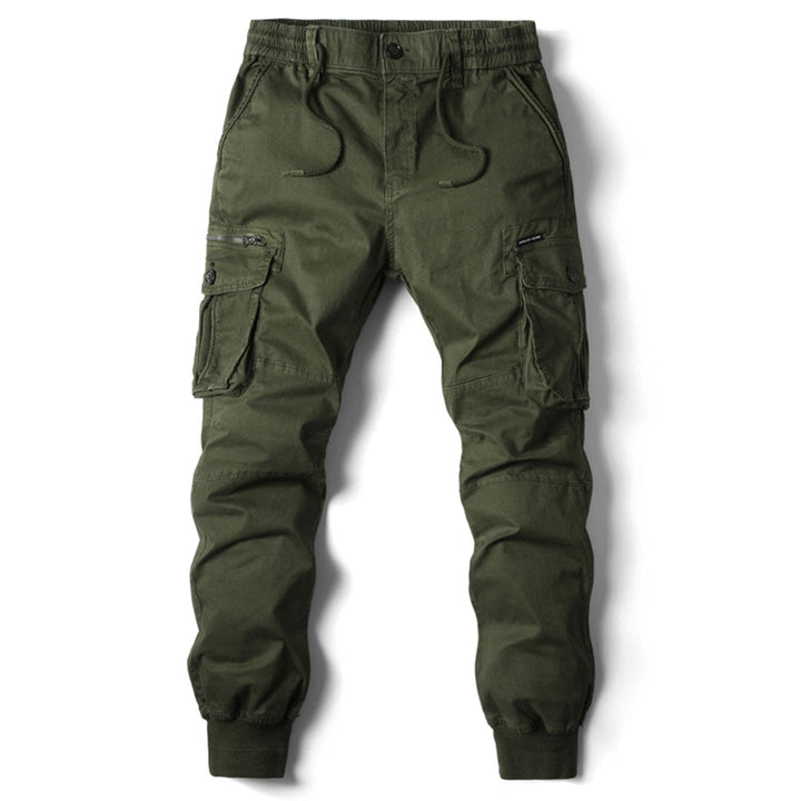 Utility Cargo Pants with Tapered Leg and Pocket Design for Men
