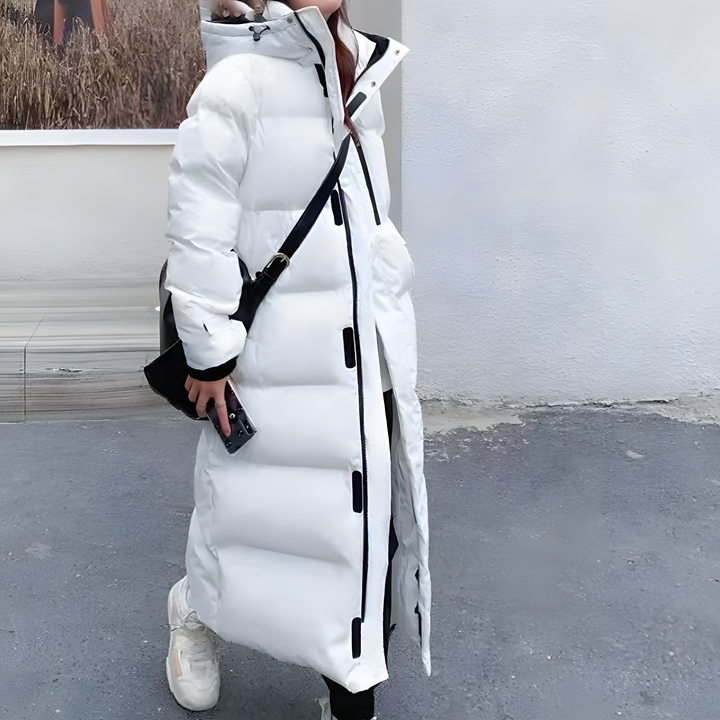 Windproof long down jacket 3