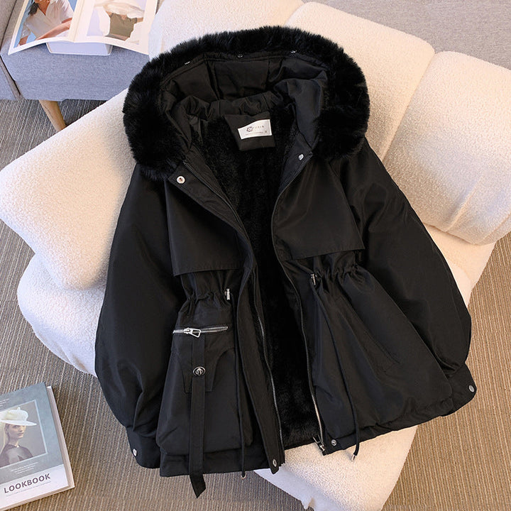 Winter Jacket with Decorative Collar Detail for Women