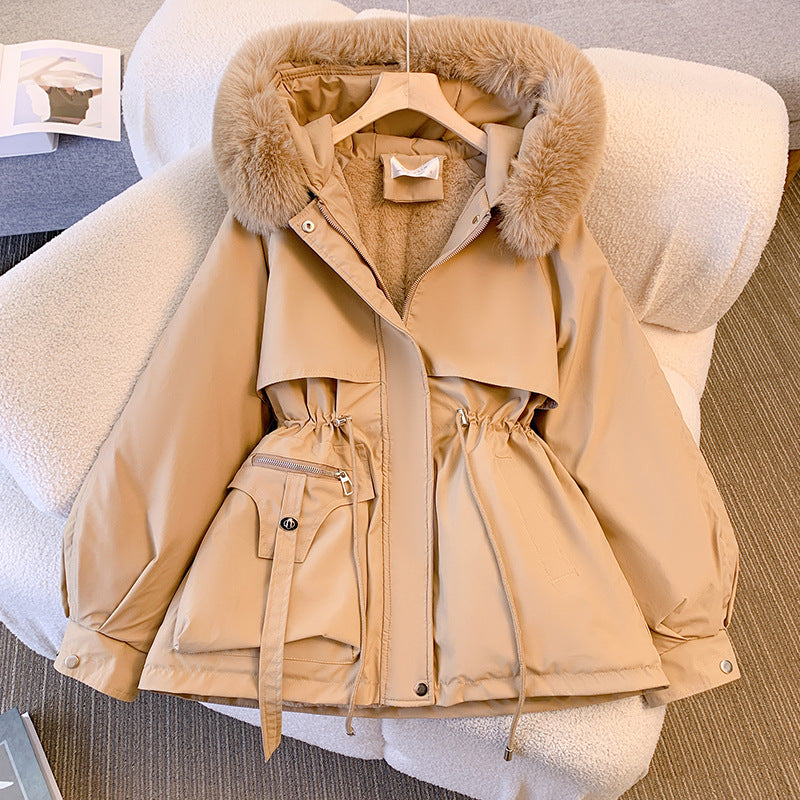 Winter Jacket with Decorative Collar Detail for Women