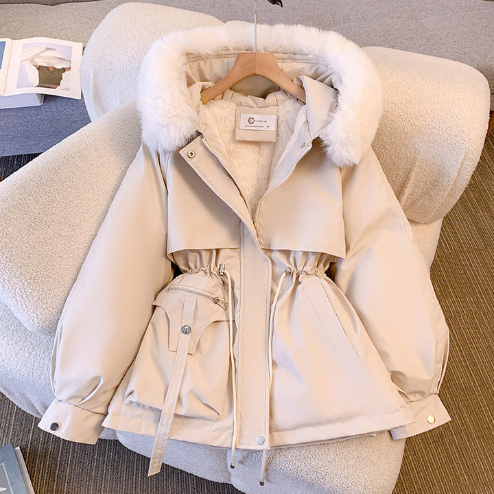 Winter Jacket with Decorative Collar Detail for Women