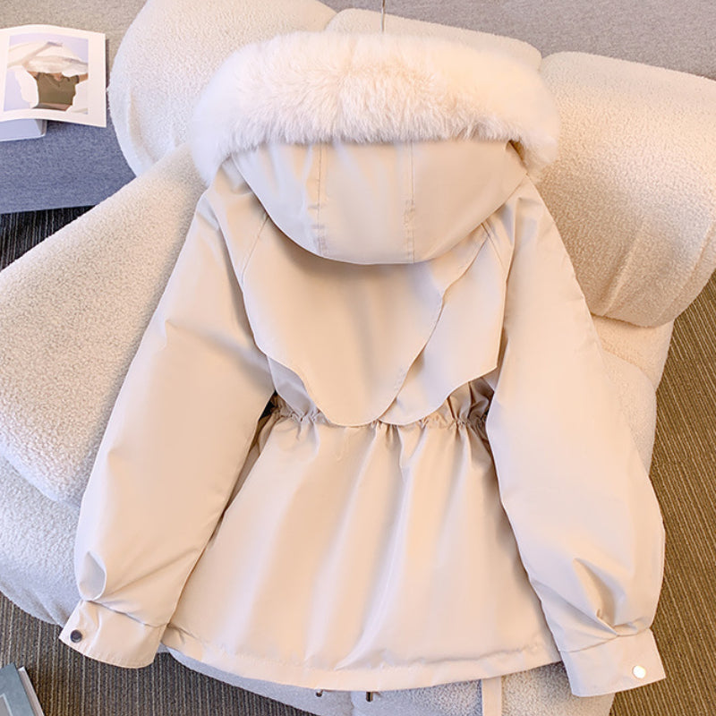 Winter Jacket with Decorative Collar Detail for Women