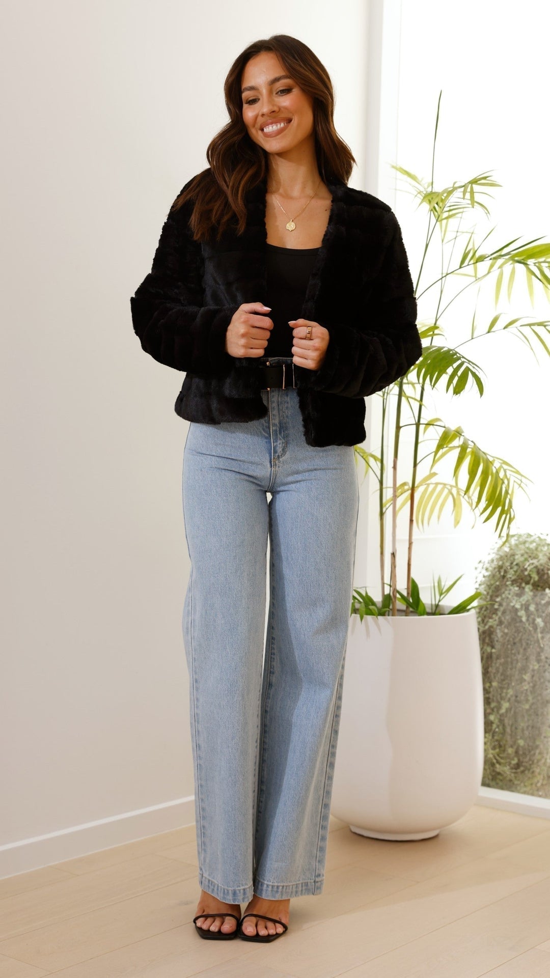 Cropped Evening Jacket with Textured Finish for Women