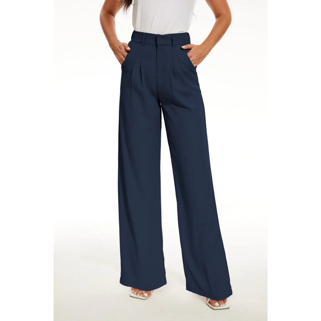 Women's casual high -coated pants | Wide leg 1
