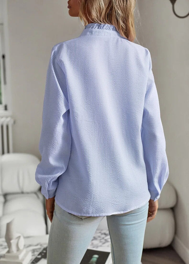 Women's elegant striped blouse with long sleeves 1