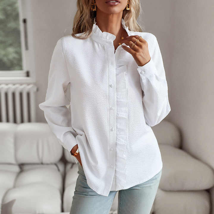 Women's elegant striped blouse with long sleeves 2