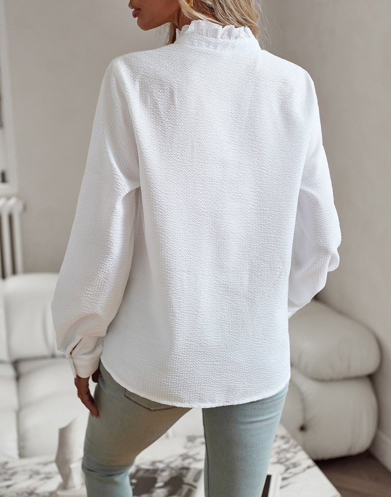 Women's elegant striped blouse with long sleeves 3