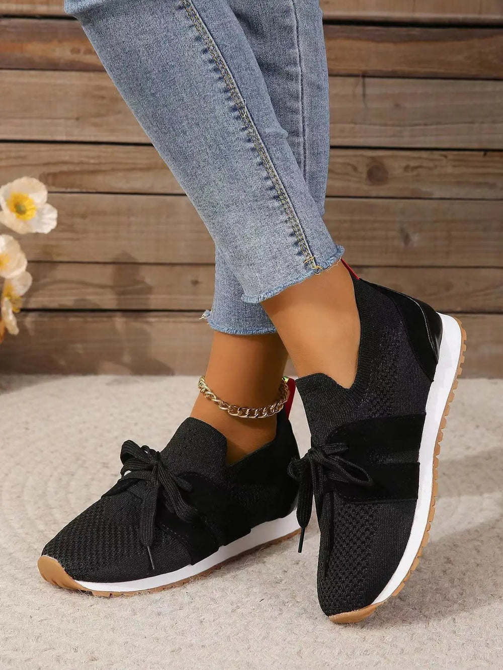 Women's mesh lace up shoes for orthopedic purposes 1