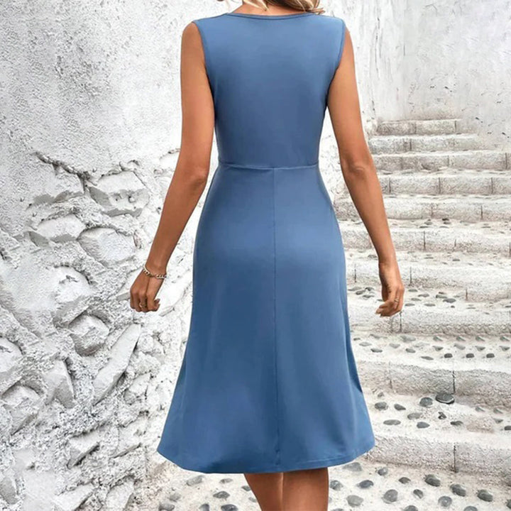 Women's summer dress with diaper neckline | Sleeveless 6