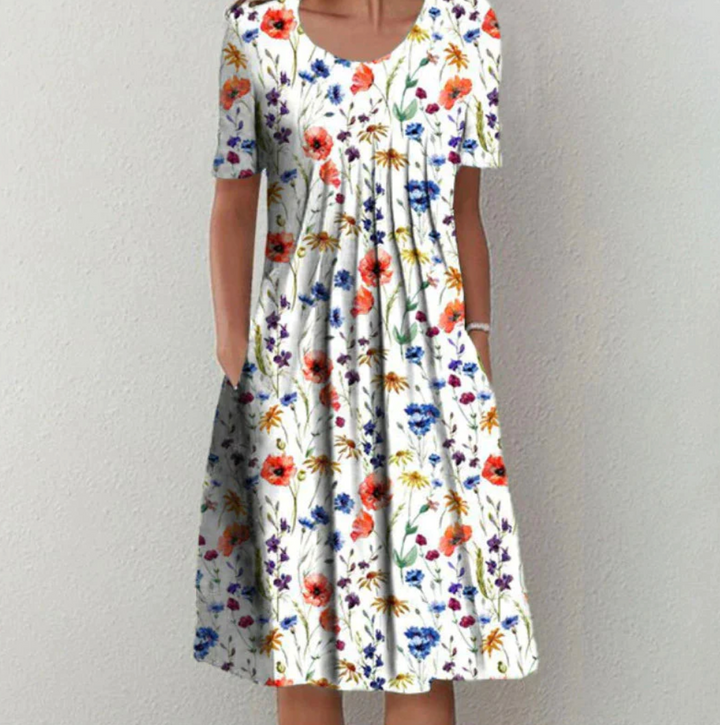 Women's summer dress with pattern | Midi 0