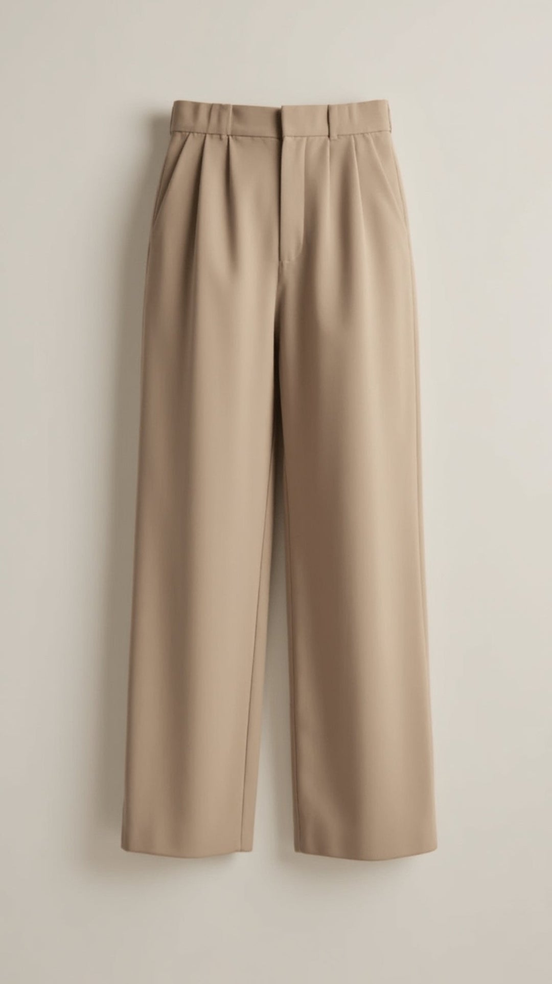 High Waist Wide Leg Trousers with Pleated Front for Women