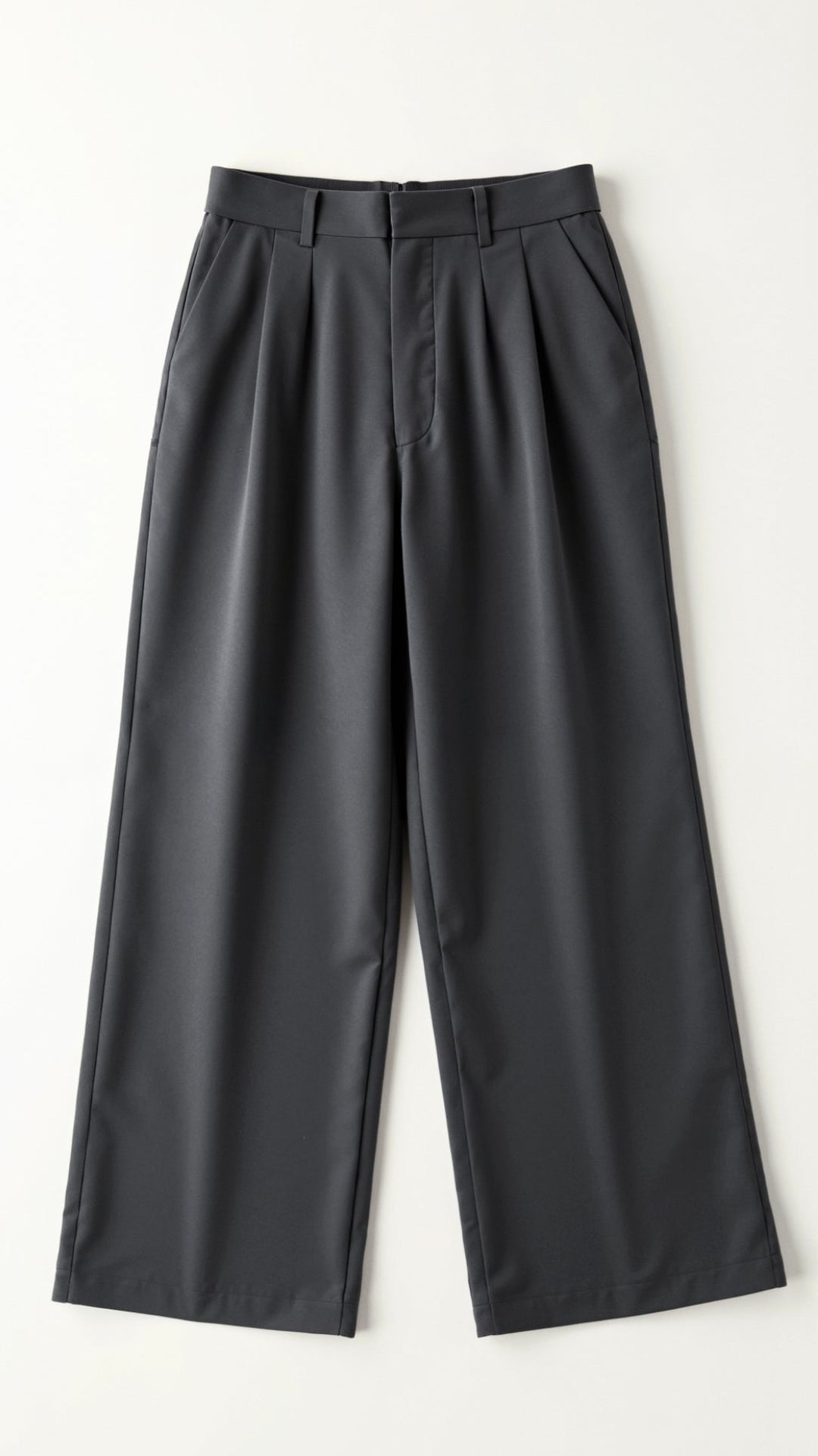 High Waist Wide Leg Trousers with Pleated Front for Women