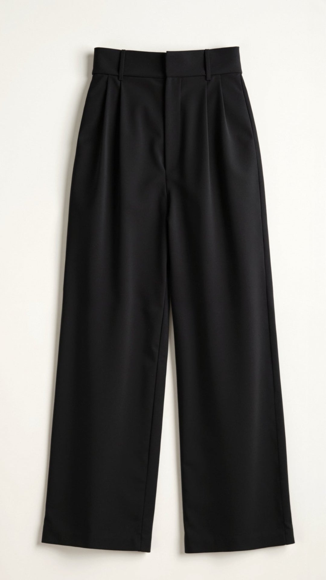 High Waist Wide Leg Trousers with Pleated Front for Women