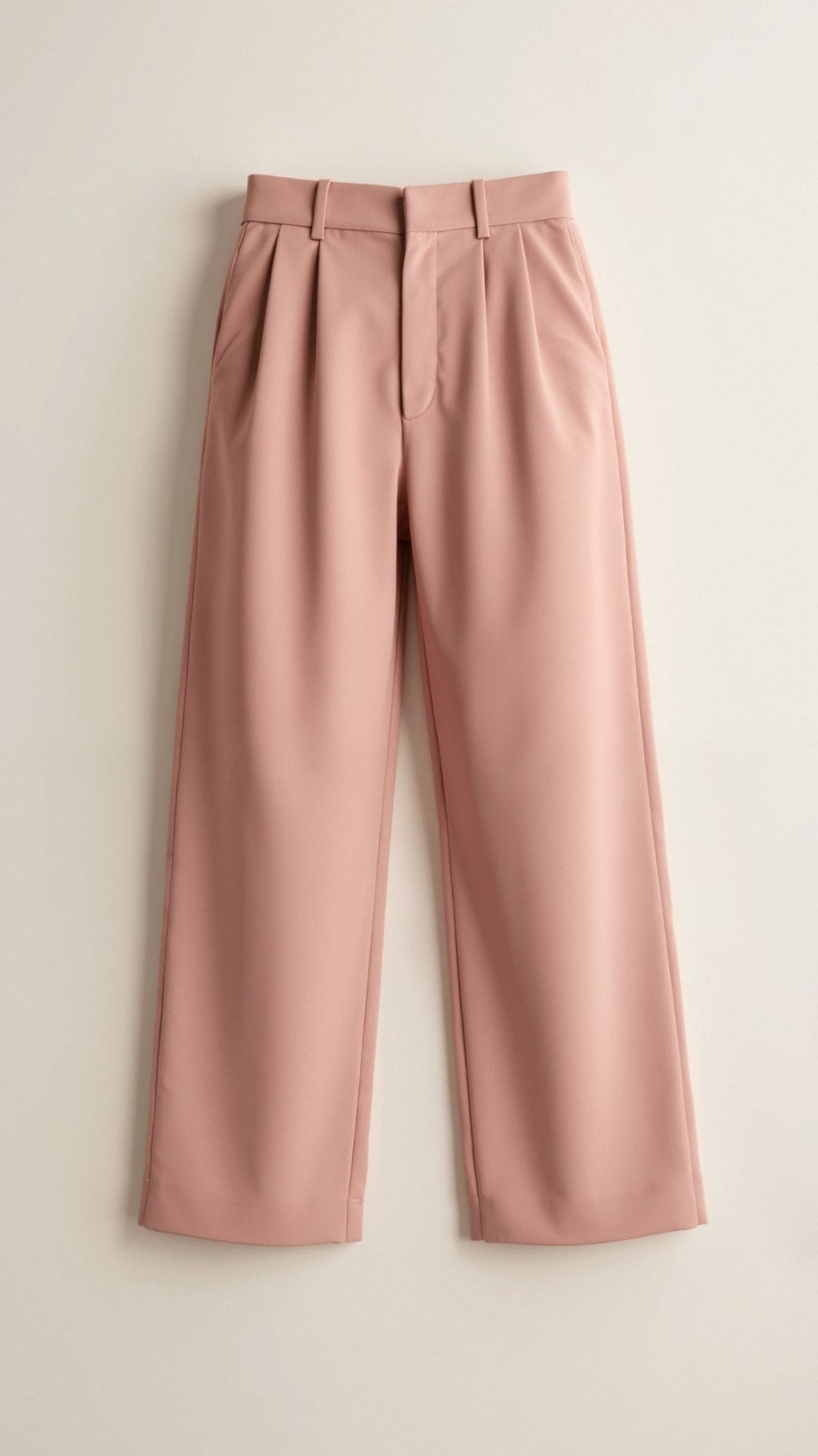 High Waist Wide Leg Trousers with Pleated Front for Women