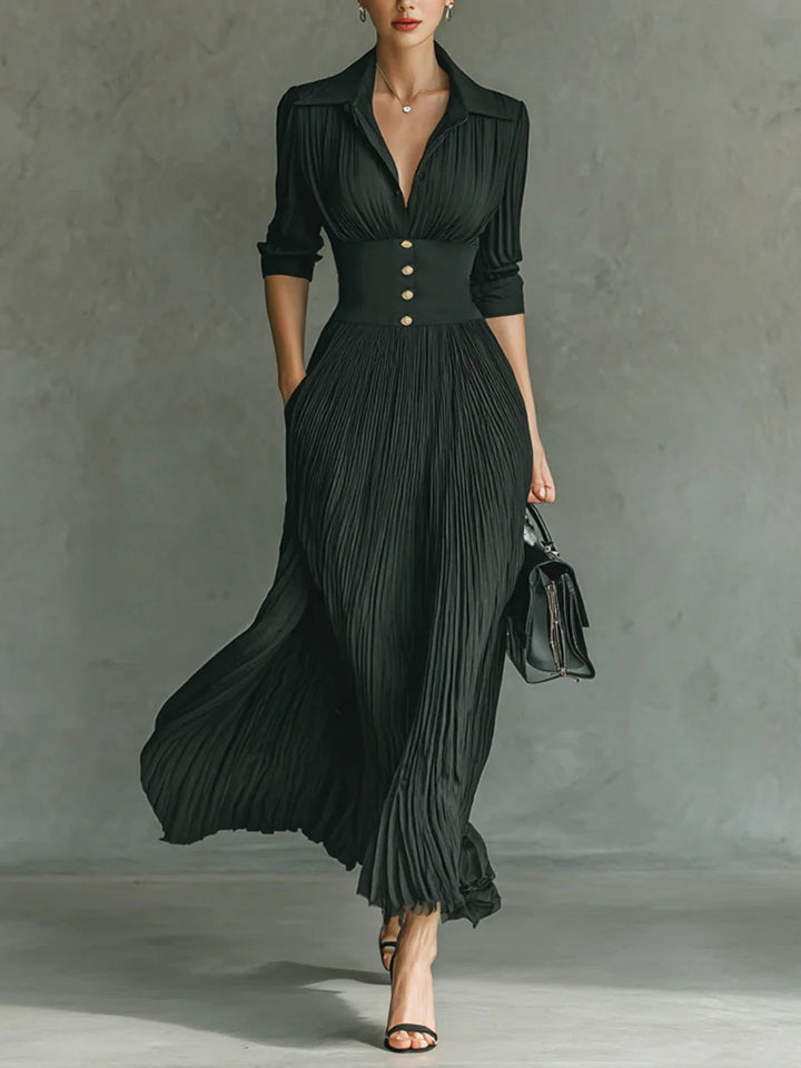 Women's Defined Waist Maxi Dress