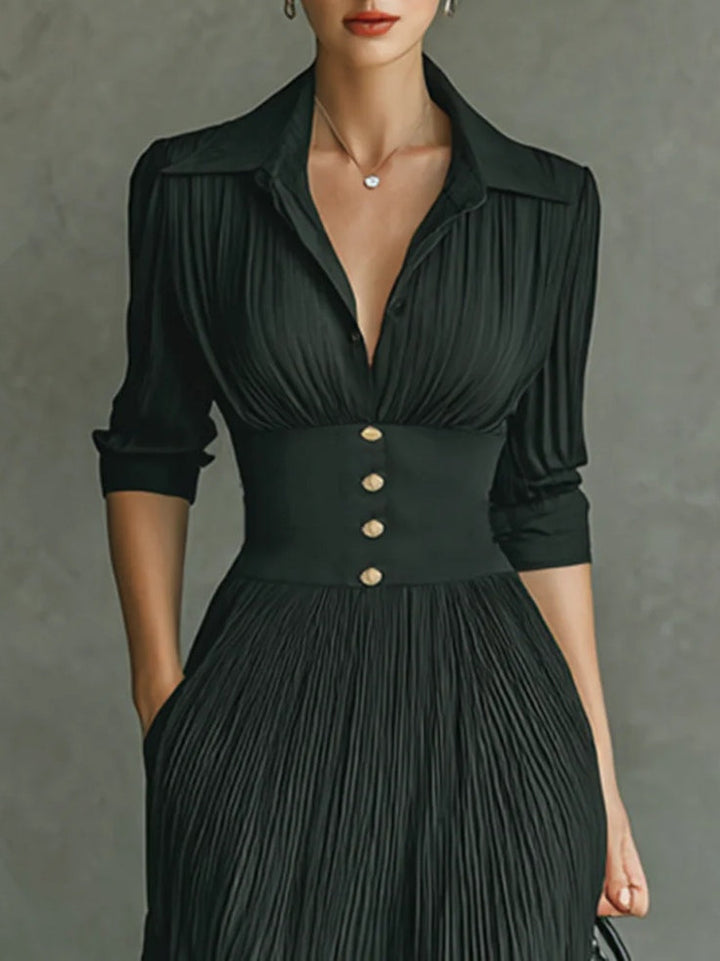 Women's Defined Waist Maxi Dress