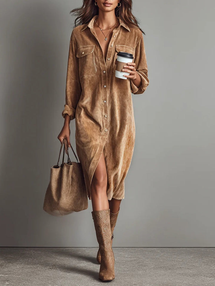 Women's Flared Hem Midi Dress